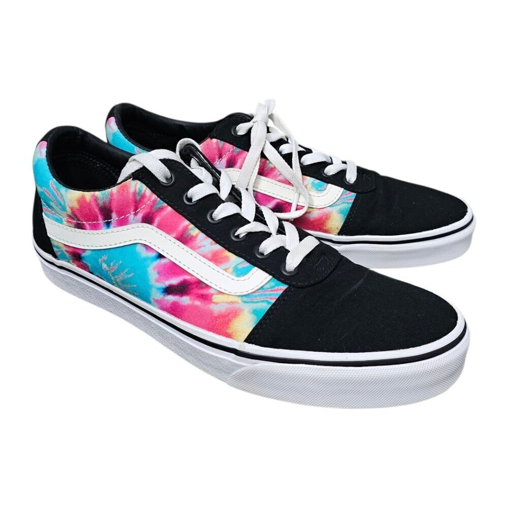 Vans Old Skool Spiral Tie Dye Rainbow Multi Skater Lace Up Sneaker Shoe - Picture 3 of 9